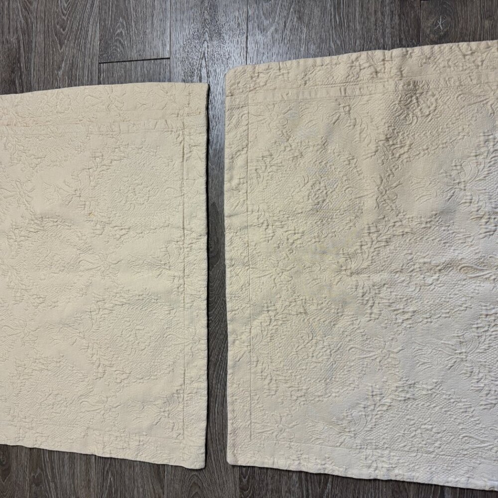 SFERRA  ITALY Set of 2 Pillow Sharm Case Cover Champagne Textured Egypt Cotton